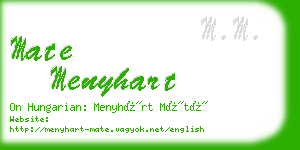 mate menyhart business card